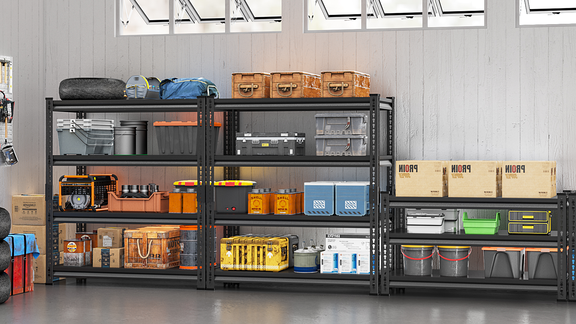 Amazon.com: Huhaneon Utility Storage Garage Shelving - 40'' Wide